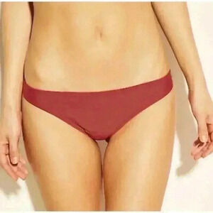Xhilaration Womens Cinched Hipster Bikini Bottom Red-Maroon Size Extra Small